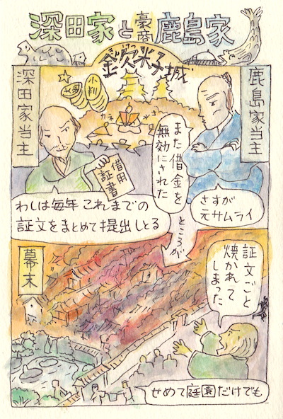 マンガ：深田家と豪商鹿島家